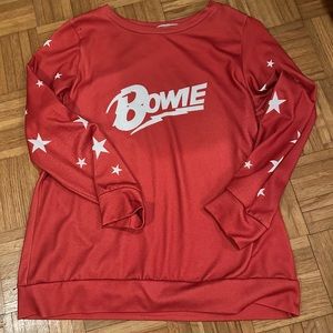 Bowie Red Long-sleeve Top